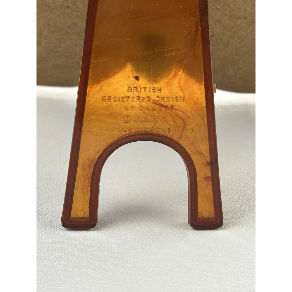 Vintage Butterfly Lucite Photo Frame Amber Acrylic 5 Opening MCM Retro Decor